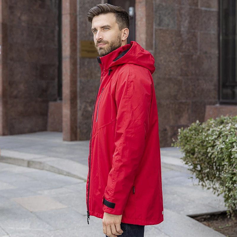 Летняя мужская куртка-парка KS 213, красный