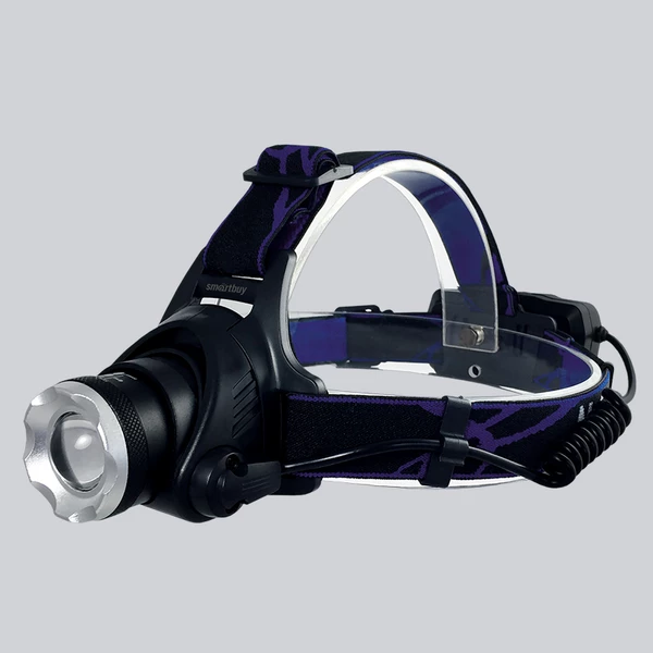 Фонарь SMARTBUY налобный, аккум, фокус 5Вт LED, 3реж, мет/пласт (SBF-HL024)