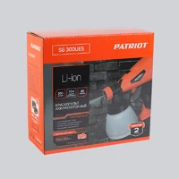 Краскопульт аккумуляторный PATRIOT SG 300UES, 21В, 350л/мин, 1000мл, 40DIN/сек